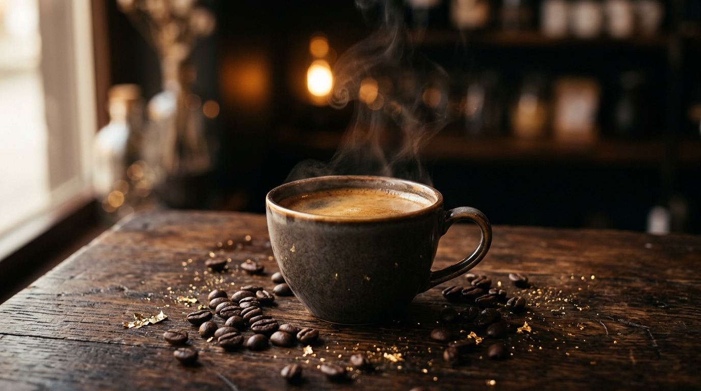 Barista preparando café